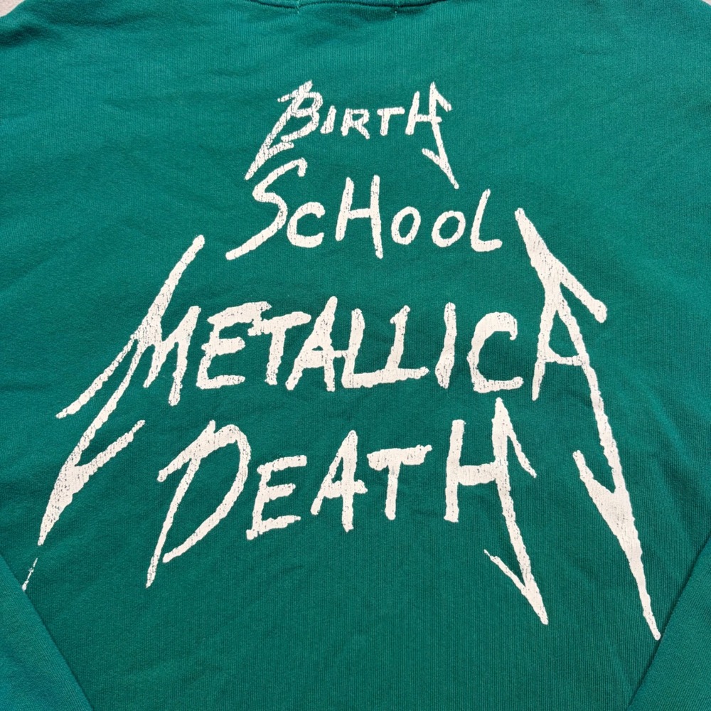 Daydreamer Metallica Sweatshirt Women M Green Birth School Metallica Death NWT - Picture 10 of 14
